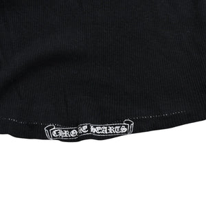 CHROME HEARTS クロムハーツ CHクロス タンクトップ サイズS オールドイングリッシュ コットン ブラック 美品 中古 4a004822