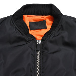Very Good Condition PRADA Re-Nylon Triangle Logo Plate MA-1 Bomber Jacket Black Size M Used 4a004696