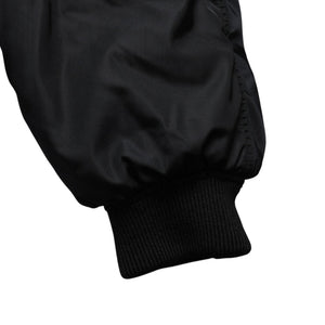 Very Good Condition PRADA Re-Nylon Triangle Logo Plate MA-1 Bomber Jacket Black Size M Used 4a004696