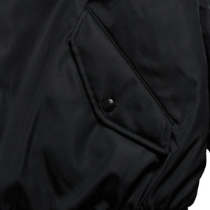 Very Good Condition PRADA Re-Nylon Triangle Logo Plate MA-1 Bomber Jacket Black Size M Used 4a004696