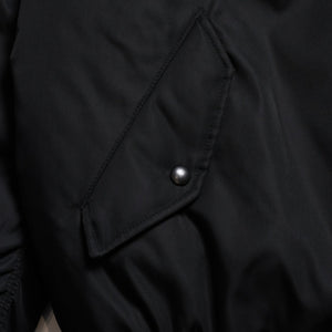 Very Good Condition PRADA Re-Nylon Triangle Logo Plate MA-1 Bomber Jacket Black Size M Used 4a004696