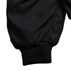 Very Good Condition PRADA Re-Nylon Triangle Logo Plate MA-1 Bomber Jacket Black Size M Used 4a004696