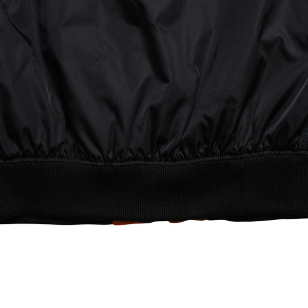 Very Good Condition PRADA Re-Nylon Triangle Logo Plate MA-1 Bomber Jacket Black Size M Used 4a004696