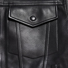Load image into Gallery viewer, LOUIS VUITTON ルイヴィトン ブラックレザー トラッカージャケット HHL44EQXS 3rdタイプ ブラック 50サイズ シルバー金具 美品 中古 4a003314