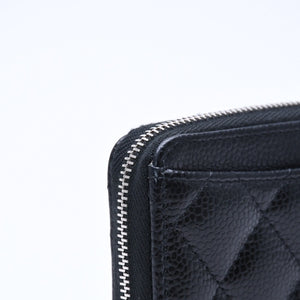 Very good condition CHANEL Coin case Coin purse Random number Coco mark Caviar skin Black Silver hardware Used 4a004718
