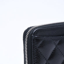 画像をギャラリービューアに読み込む, 極美品 CHANEL シャネル コインケース 小銭入れ ランダム番台 ココマーク キャビアスキン ブラック シルバー金具 中古 4a004718