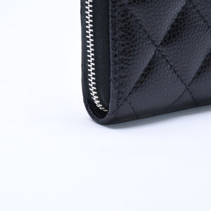 Very good condition CHANEL Coin case Coin purse Random number Coco mark Caviar skin Black Silver hardware Used 4a004718