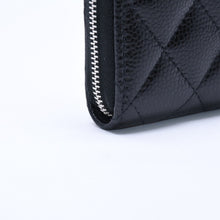画像をギャラリービューアに読み込む, 極美品 CHANEL シャネル コインケース 小銭入れ ランダム番台 ココマーク キャビアスキン ブラック シルバー金具 中古 4a004718