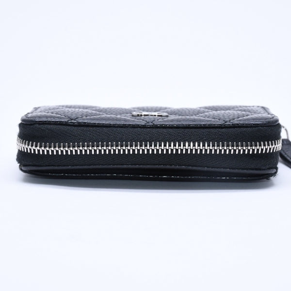 Very good condition CHANEL Coin case Coin purse Random number Coco mark Caviar skin Black Silver hardware Used 4a004718