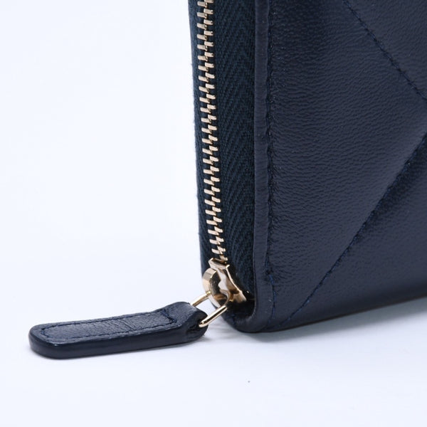 極美品 CHANEL シャネル CHANEL19 コインケース 小銭入れ 29番台 ココマーク ラムスキン ネイビー ゴールド金具 中古 4a004716