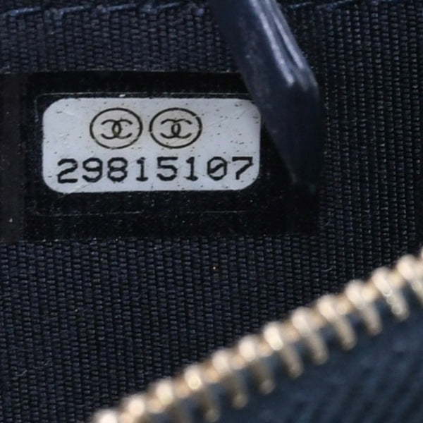 極美品 CHANEL シャネル CHANEL19 コインケース 小銭入れ 29番台 ココマーク ラムスキン ネイビー ゴールド金具 中古 4a004716