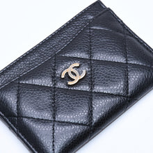 画像をギャラリービューアに読み込む, 極美品 CHANEL シャネル カードケース 26番台 ココマーク キャビアスキン ブラック バーガンディ ゴールド金具 中古 4a004760