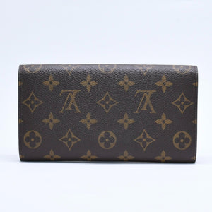 Very good condition LOUIS VUITTON Portefeuil International Trifold Wallet M61217 Monogram Gold Hardware Used 4a004691