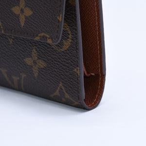 Very good condition LOUIS VUITTON Portefeuil International Trifold Wallet M61217 Monogram Gold Hardware Used 4a004691