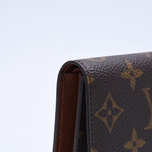 Very good condition LOUIS VUITTON Portefeuil International Trifold Wallet M61217 Monogram Gold Hardware Used 4a004691