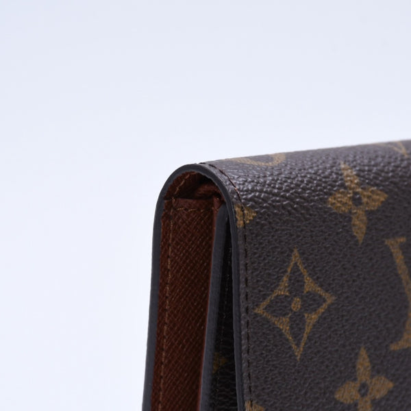Very good condition LOUIS VUITTON Portefeuil International Trifold Wallet M61217 Monogram Gold Hardware Used 4a004691