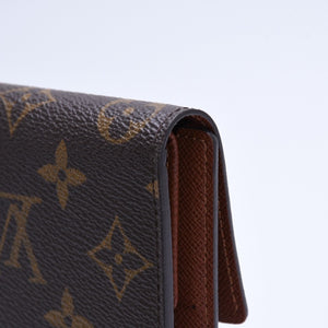 Very good condition LOUIS VUITTON Portefeuil International Trifold Wallet M61217 Monogram Gold Hardware Used 4a004691