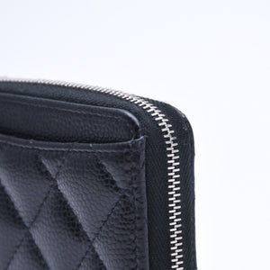 Very good condition CHANEL Coin case Coin purse Random number Coco mark Caviar skin Black Silver hardware Used 4a004718