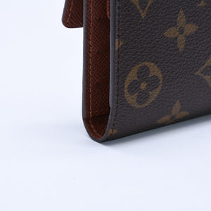 Very good condition LOUIS VUITTON Portefeuil International Trifold Wallet M61217 Monogram Gold Hardware Used 4a004691