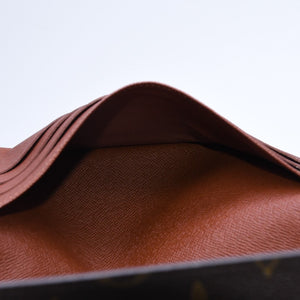 Very good condition LOUIS VUITTON Portefeuil International Trifold Wallet M61217 Monogram Gold Hardware Used 4a004691