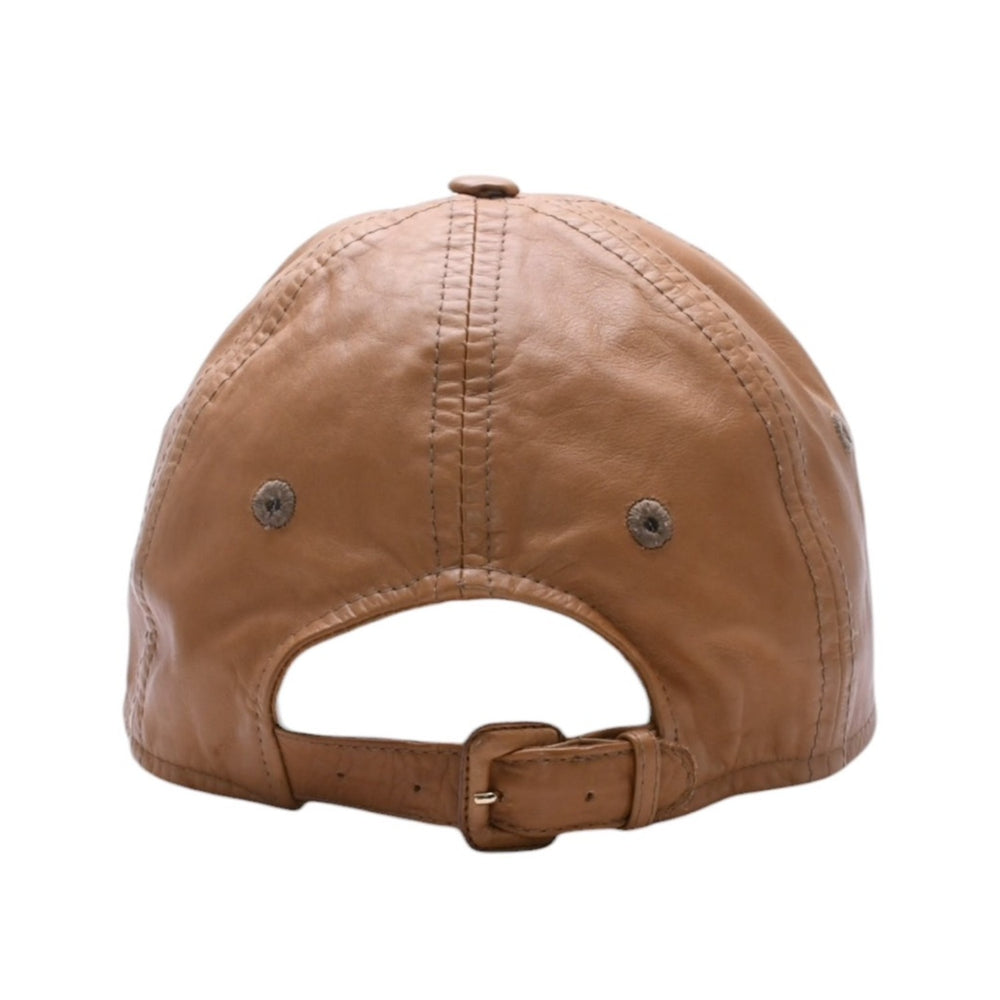 BOTTEGA VENETA Bottega Veneta Cap Intrecciato Brown Beige Leather Good Condition Used 4a004740