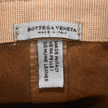 画像をギャラリービューアに読み込む, BOTTEGA VENETA ボッテガヴェネタ キャップ イントレチャート ブラウン ベージュ レザー 美品 中古 4a004740
