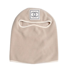 画像をギャラリービューアに読み込む, 極美品 CHANEL シャネル スポーツライン バラクラバ スキーマスク サイズM ココマークパッチ ポリエステル ベージュ 中古 4a004763