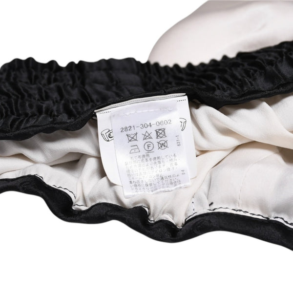 CHROME HEARTS Chrome Hearts CH Patch Silk Half Pants Boxer Shorts Half Shorts CH Leather Patch Black White Bicolor M Size Good Used 4a004642