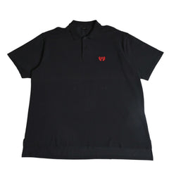 Very Good Condition BALENCIAGA Balenciaga Laurel Classic Polo Shirt Laurel BB Logo Black Drop Shoulder Red Embroidery L Size Used 4a004533