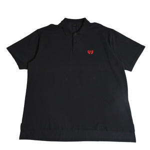 Very Good Condition BALENCIAGA Balenciaga Laurel Classic Polo Shirt Laurel BB Logo Black Drop Shoulder Red Embroidery L Size Used 4a004533