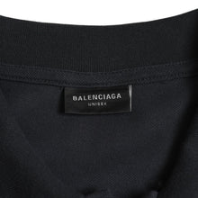 画像をギャラリービューアに読み込む, 極美品 BALENCIAGA バレンシアガ ローレル クラシック ポロシャツ ローレルBBロゴ ブラック ドロップショルダー 赤刺繍 Lサイズ 中古 4a004533