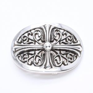 Very good condition CHROME HEARTS BUCKLE CLASSIC OVAL CROSS 1.5 Classic oval cross buckle 1.5 Weight approx. 136.38g Used 4a004719