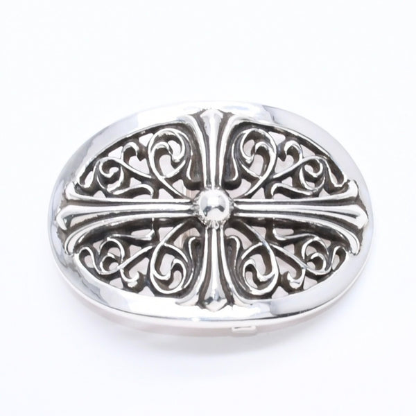 Very good condition CHROME HEARTS BUCKLE CLASSIC OVAL CROSS 1.5 Classic oval cross buckle 1.5 Weight approx. 136.38g Used 4a004719