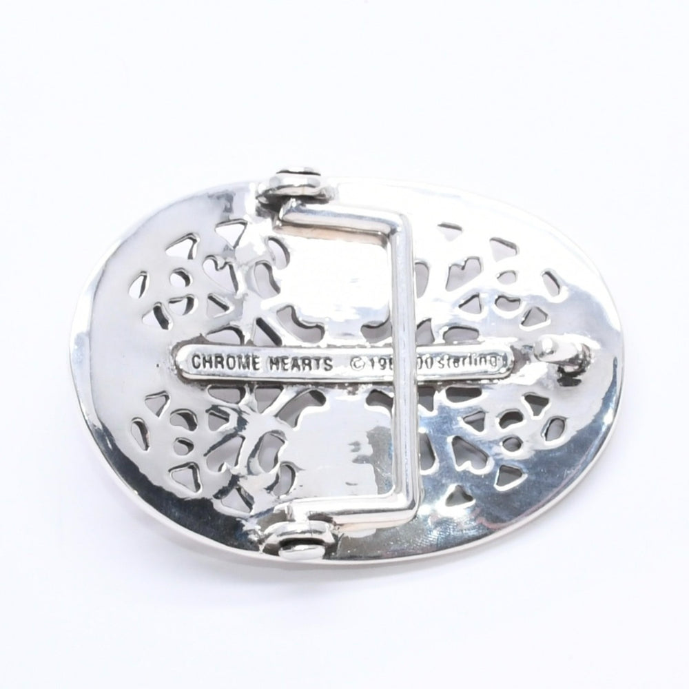 極美品 CHROME HEARTS クロムハーツ BUCKLE CLASSIC OVAL CROSS 1.5 クラシックオーバルクロス バックル 1.5 重量約136.38g 中古 4a004719