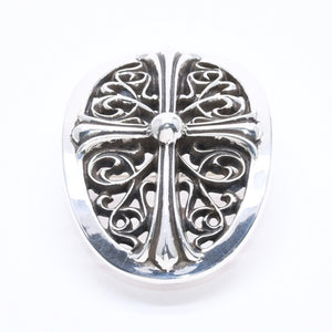Very good condition CHROME HEARTS BUCKLE CLASSIC OVAL CROSS 1.5 Classic oval cross buckle 1.5 Weight approx. 136.38g Used 4a004719