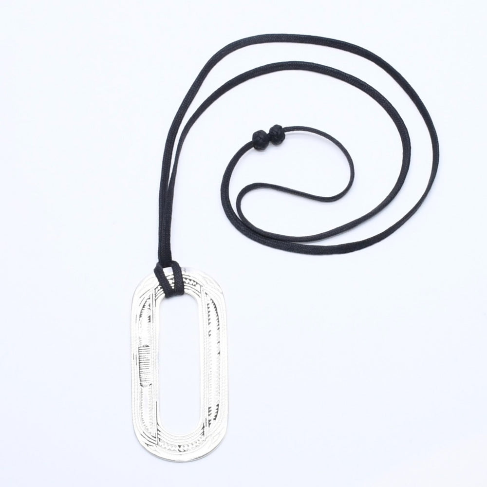 HERMES エルメス ネックレス トゥアレグ ペンダント オバール 重量30.23 ag925 シルバー 美品 中古 4a004497