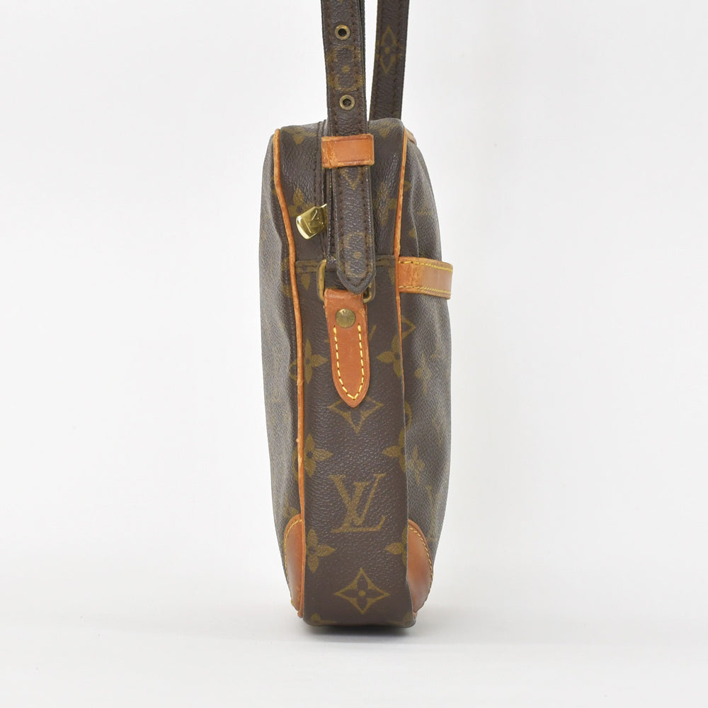 LOUIS VUITTON ルイヴィトン ショルダーバッグ ダヌーブ モノグラム ヌメ革 PVC ブラウン M45266 美品 中古 4a0047214