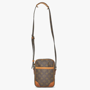 LOUIS VUITTON Shoulder Bag Danube Monogram Tanned Leather PVC Brown M45266 Good Condition Used 4a0047214