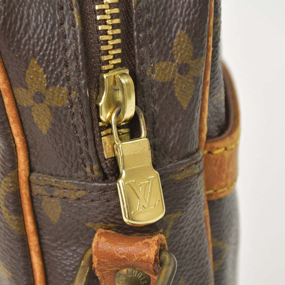 LOUIS VUITTON ルイヴィトン ショルダーバッグ ダヌーブ モノグラム ヌメ革 PVC ブラウン M45266 美品 中古 4a0047214