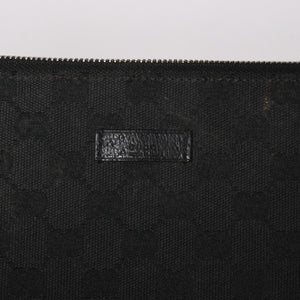 GUCCI グッチ ショルダーバッグ 114273 001998 GGキャンバス レザー ブラック ブラックメタル金具 良品 中古 4a004723