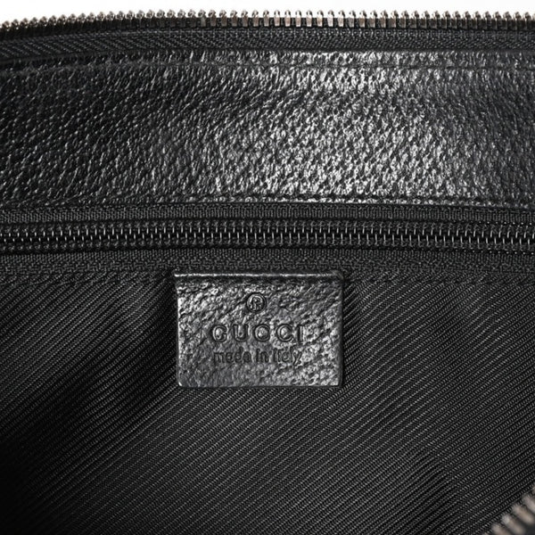 GUCCI グッチ ショルダーバッグ 114273 001998 GGキャンバス レザー ブラック ブラックメタル金具 良品 中古 4a004723