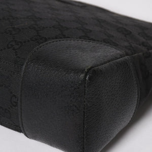 GUCCI グッチ ショルダーバッグ 114273 001998 GGキャンバス レザー ブラック ブラックメタル金具 良品 中古 4a004723