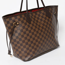 画像をギャラリービューアに読み込む, 新品同様 LOUIS VUITTON ルイヴィトン ダミエ ネヴァーフルMM トートバッグ N51105 PVC レザー ブラウン VI1039 ゴールド金具 中古 4a004591