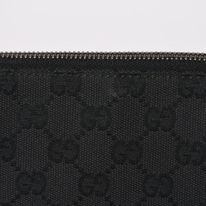 GUCCI グッチ ショルダーバッグ 114273 001998 GGキャンバス レザー ブラック ブラックメタル金具 良品 中古 4a004723