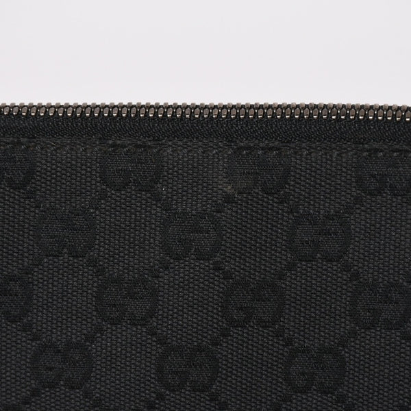 GUCCI グッチ ショルダーバッグ 114273 001998 GGキャンバス レザー ブラック ブラックメタル金具 良品 中古 4a004723