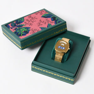 Very Good Condition GUCCI GRIP Watch 157.3 Weight approx. 101.89g Quartz Stainless Steel Gold GP Used 4a004742