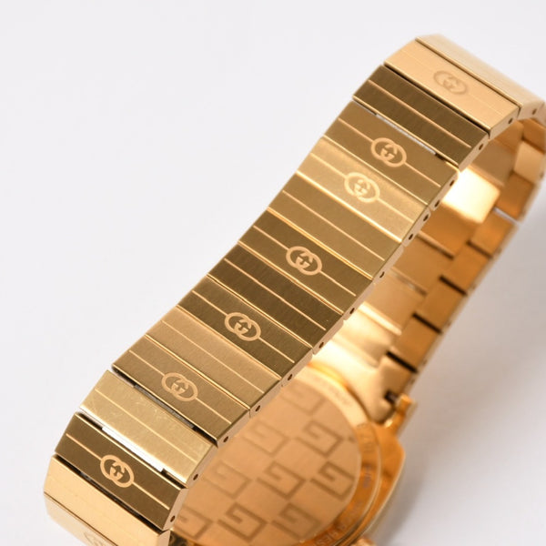 Very Good Condition GUCCI GRIP Watch 157.3 Weight approx. 101.89g Quartz Stainless Steel Gold GP Used 4a004742