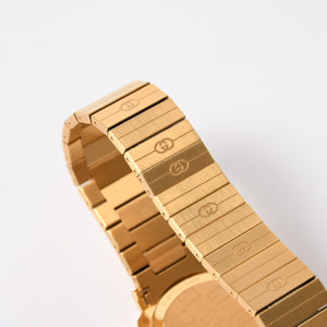 Very Good Condition GUCCI GRIP Watch 157.3 Weight approx. 101.89g Quartz Stainless Steel Gold GP Used 4a004742
