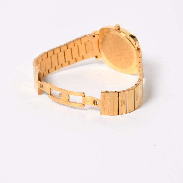 Very Good Condition GUCCI GRIP Watch 157.3 Weight approx. 101.89g Quartz Stainless Steel Gold GP Used 4a004742