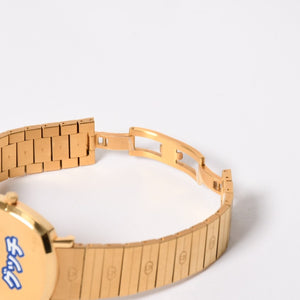 Very Good Condition GUCCI GRIP Watch 157.3 Weight approx. 101.89g Quartz Stainless Steel Gold GP Used 4a004742